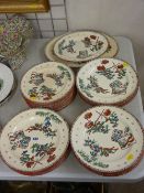 Victorian part dinner service, possibly George Jones 'Caius' pattern