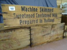 Parcel of vintage wooden packing boxes