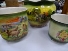 Quantity of Staffs porcelain, planters etc