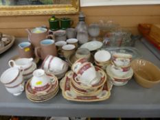 Mixed quantity of bone china and other tea and tableware with a selection of Pyrex and other