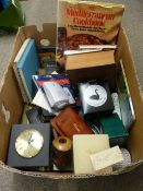 Mixed box of household goods and books