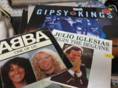 Collection of vinyl LP and 45rpm records to include Elvis Presley, Tom Jones and Abba