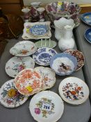 Collection of small pin and other dishes by Royal Crown Derby, Aynsley etc, a colourful Chinese
