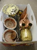Mixed quantity of vintage copper and brassware etc
