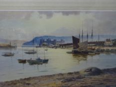 WARREN WILLIAMS ARCA limited edition (85/850) print - Conwy Castle with fishing boats to the
