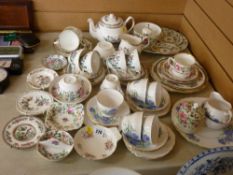 Quantity of vintage teaware including a Royal Worcester 'Royal Garden' trio, a Royal Vale bone china