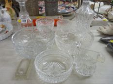 Quantity of cut and other glassware