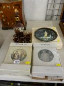 Two boxed Villeroy & Boch fairytale plates and a boxed Russian example showing a snow fairy along