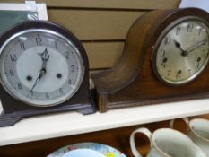 Smiths Enfield mantel clock and another polished mantel clock