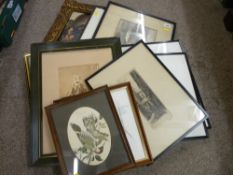 Quantity of framed pictures and prints