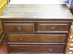Oak chest of two short over two long drawers