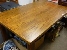 Modern oak dining table, 180 x 85 cms