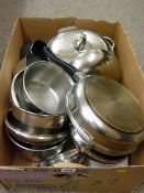 Good box of stainless steel cookware