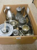 Mixed selection of vintage and modern pewter etc