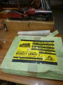 Bassett Lowke Ltd 0 gauge LMS Mogul model steam locomotive, the original parts box and a small
