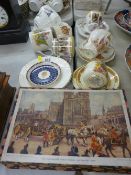 Good selection of commemorative cabinet ware by Paragon, Aynsley and Royal Doulton etc along with an
