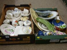 Mixed quantity of decorative tableware by Portmeirion, Shelley, Aynsley etc