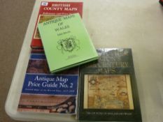 Four map related books 'Christopher Saxton's 16th Century Maps' by Chatsworth Library, 'British