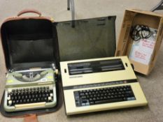 Cased Imperial Good Companion typewriter, a Silver Reed XEX42 word processor etc