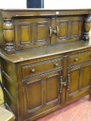 Polished wood buffet cupboard