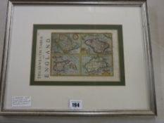 Map - Gerard Mercator, 'The Seventh Table of England' depicting the four islands of Anglesey, Wight,