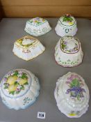 Six Franklin Mint 'Le Cordon Bleu' decorative jelly moulds
