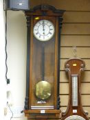 Vienna type wall clock with pendulum (no weights)