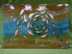 JO DOWNES bespoke glass panel, 20 x 30 ins