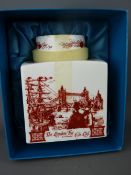 Commemorative boxed Coalport tea caddy