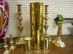Brassware including excellent WWI trench art