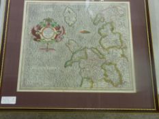 Map - Gerard Mercator, French edition of Mid to North Wales, Northern England and Westmorland and
