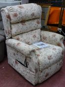 Electric floral upholstered lift and recline chair E/T