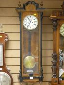 Vienna type twin weight wall clock with pendulum