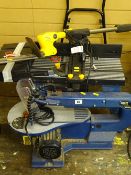 Powercraft scroll saw, Powercraft router table 1646, G-Tech HT01 cordless telescopic trimmer and a