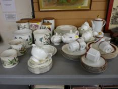Large parcel of Portmeirion provision jars, Wedgwood part tea and dinner service and a Bavarian part