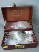 Small jewellery box containing quantity of chain necklaces, pendants etc