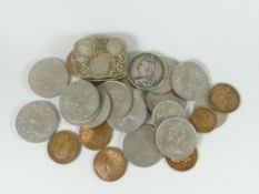 Silver plated coin case and crowns/GB coinage