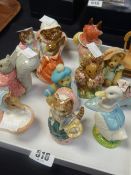 Ten Beswick Beatrix Potter figures