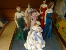 Royal Worcester figure 'Queen Victoria' together with a selection of Royal Worcester & Coalport