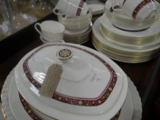A parcel of Royal Doulton Minuet pattern dinner and teaware