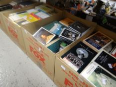 Eight boxes of mainly paperback books, classic literature, historical and reference