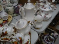 A quantity of mixed teaware including Royal Albert 'Old Country Roses', Royal Albert 'Lavender