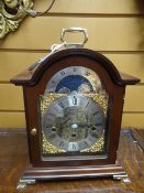 Hermle three train bracket clock with key