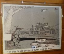 GRENFELL 'GREN' JONES MBE (1934-2007) original drawing - humerous satirical cartoon, captioned 'It's