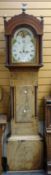 A Victorian mahogany encased painted dial eight-day longcase clock, signed William Latch of Newport,