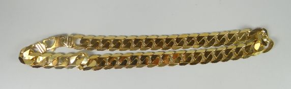 A 9ct yellow gold gent's chunky bracelet, marked 375, 243gms Please note: weights and measurements