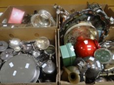 Four boxes of mixed EPNS etc