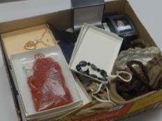 A collection of modern jewellery, boxes and pouches, mainly if not all costume jewellery (possibly