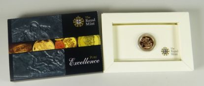 Royal Mint 2009 gold full sovereign, 8grams approx. in original box and sleeve