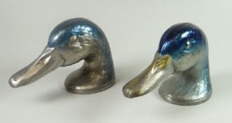 A pair of metallic lustre novelty bottle openers Ducky by Kirby Beard & Co, Paris, 13cms long